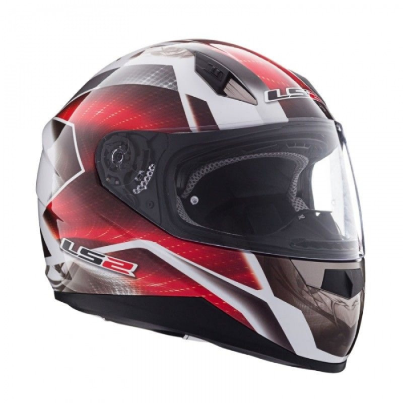 Шолом LS2 FF384 Saga White-Red