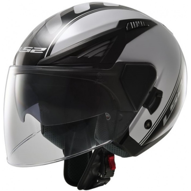 Відкритий шолом LS2 OF586 Bishop Atom White Black