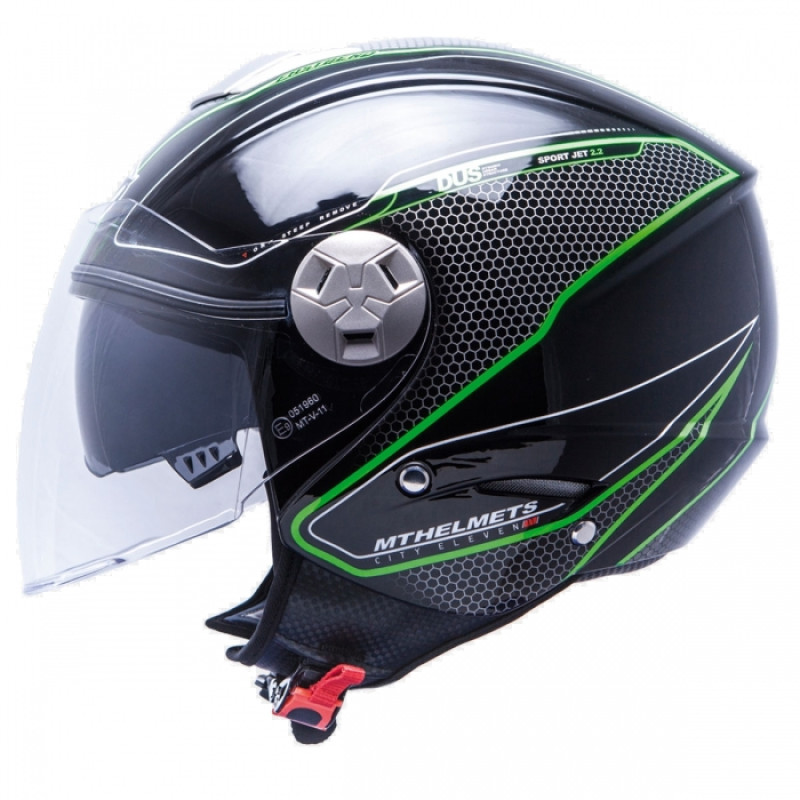 MT Helmets City Eleven Dynamic black / fluor green