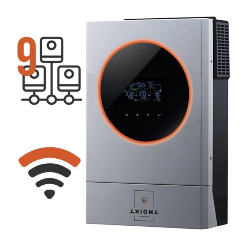 Гібридне ДБЖ 6000Вт, 48В + MPPT 6 кВт, ISMPPT BFP DOU 6000 (Dual Output) + WiFi, AXIOMA Energy