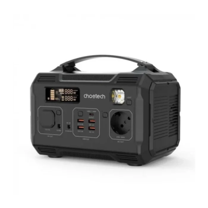 Зарядна станція універсальна Choetech (BS002-V2) 300W/276Wh/83200mAh, 8 інтерфейсів (змінний та постійний струм, USB) та ліхтарик