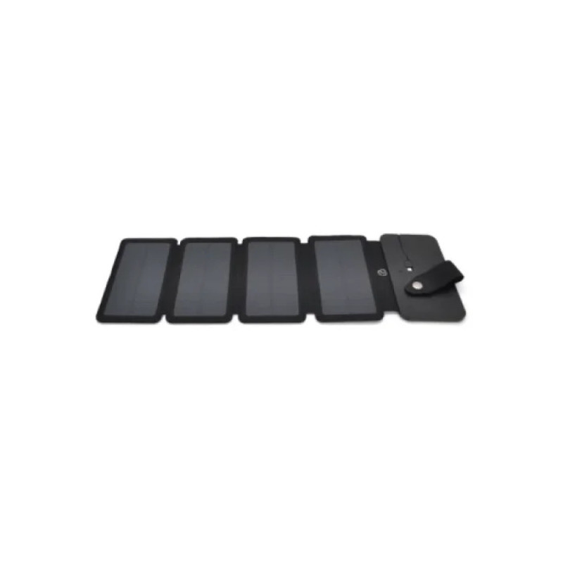 Портативна сонячна панель Solar panel 4 foldings, built-in microusb cable, output: 5/1 а(usb), plastic, black, corton box