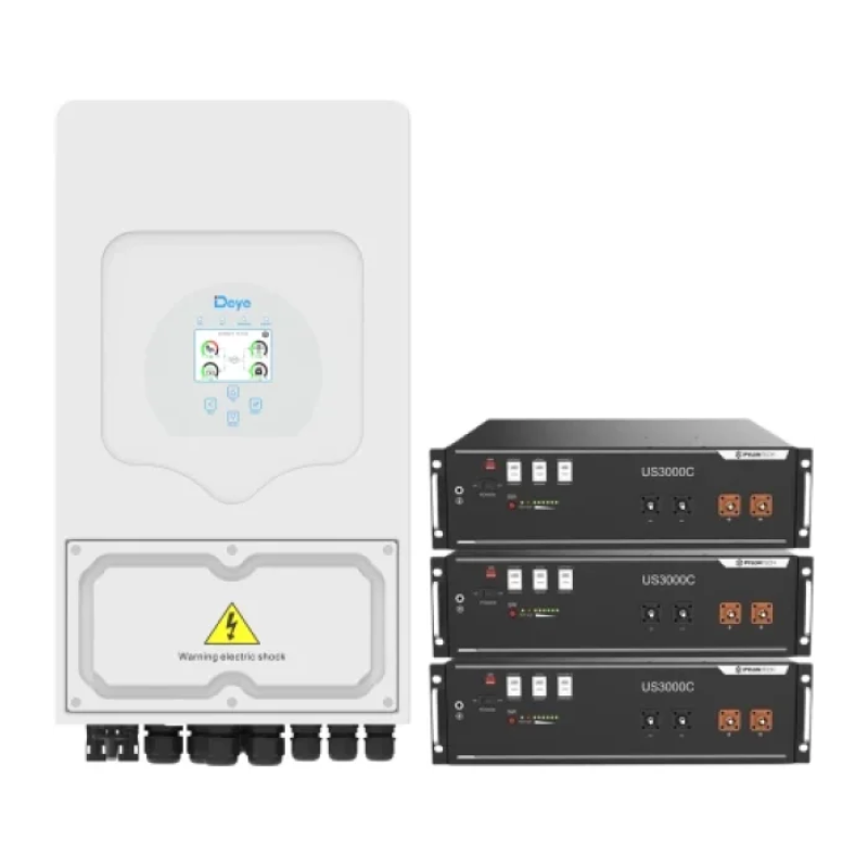 Інвертор гібридний Deye SUN-3,6K-SG03LP1-EU WiFi 10,5 Кв*ч +3 Акумуляторні батареї Pylontech US3000C