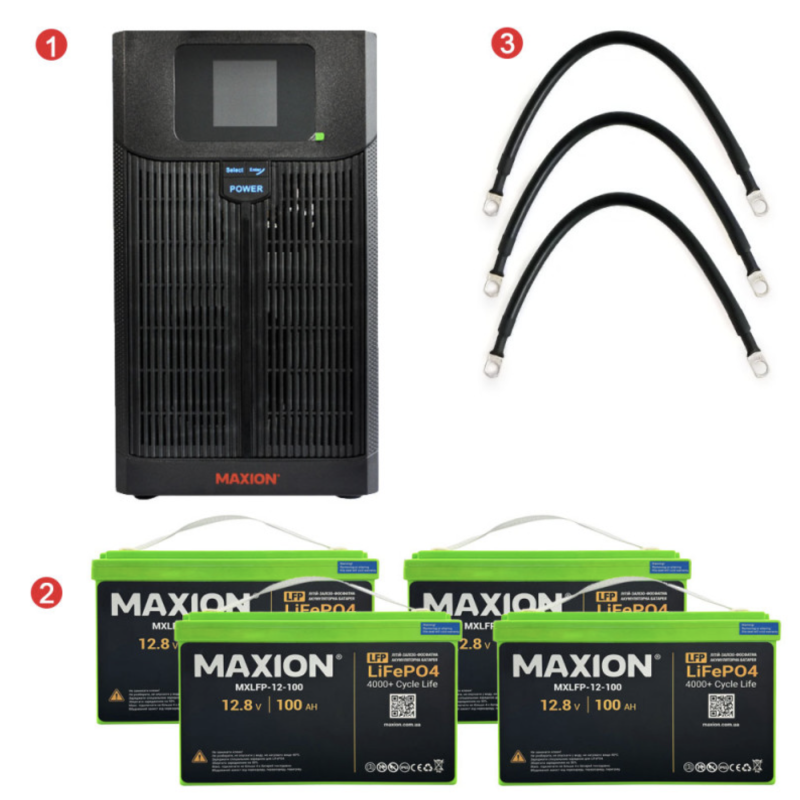 Комплект резервного живлення UPS3-48-5 (3kW, 48V + 5kW LiFePO4)