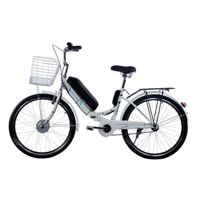 Електровелосипед складний з низькою рамою E-motion 36V 14Ah 350W "біло-блакитний"